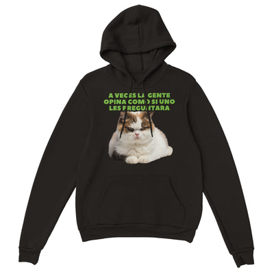 Sudadera con Capucha Unisex Estampado de Gato 