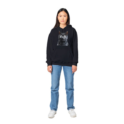 Sudadera con Capucha Unisex Estampado de Gato "Somnoliento Chartreux" Michilandia