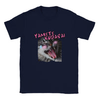 Camiseta unisex estampado de gato "Sonrojo Neko" Navy