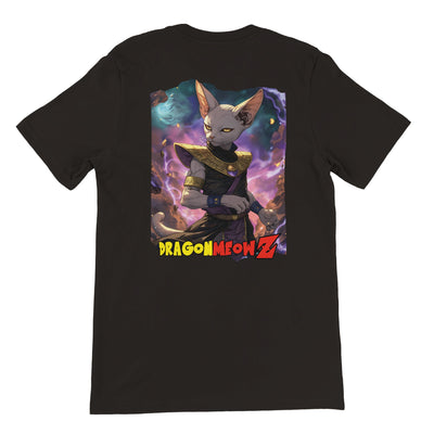 Camiseta Prémium Unisex Impresión Trasera de Gato 