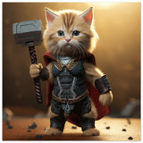 Póster de gato "Michi Thor"