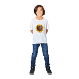 Camiseta Junior Unisex Estampado de Gato "Miau Solar" Michilandia