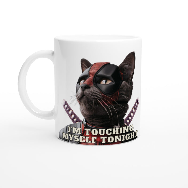 Taza Blanca con Impresión de Gato 