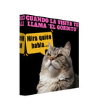 Lienzo de Gato "Mira Quién Habla" Michilandia | La tienda online de los amantes de gatos