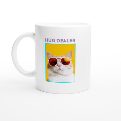 Taza Blanca con Impresión de Gato 