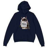 Sudadera con capucha unisex estampado de gato "Odio a la Gente" Gelato