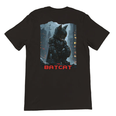 Camiseta Prémium Unisex Impresión Trasera de Gato 