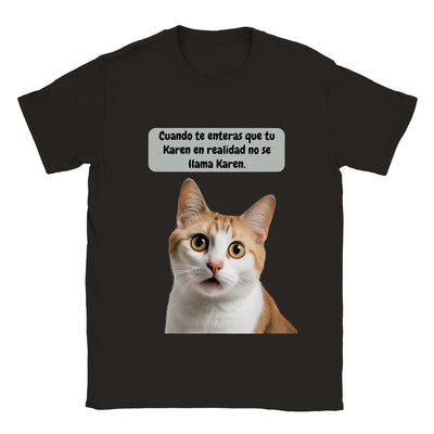 Camiseta unisex estampado de gato 