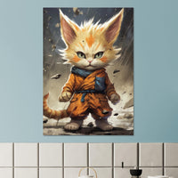 Póster de gato "Michi Super Saiyajin" Gelato