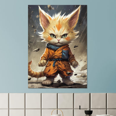 Póster de gato "Michi Super Saiyajin" Gelato