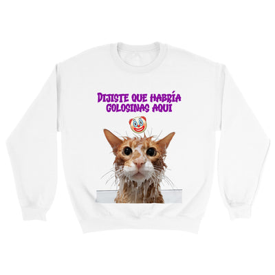 Sudadera unisex estampado de gato "Traición Felina" Gelato