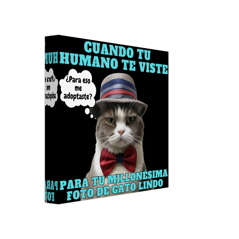 Lienzo de Gato "Modelo Reluctante" Michilandia | La tienda online de los amantes de gatos