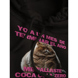 Sudadera con Capucha Unisex Estampado de Gato "Desilusión Anual" Michilandia | La tienda online de los fans de gatos