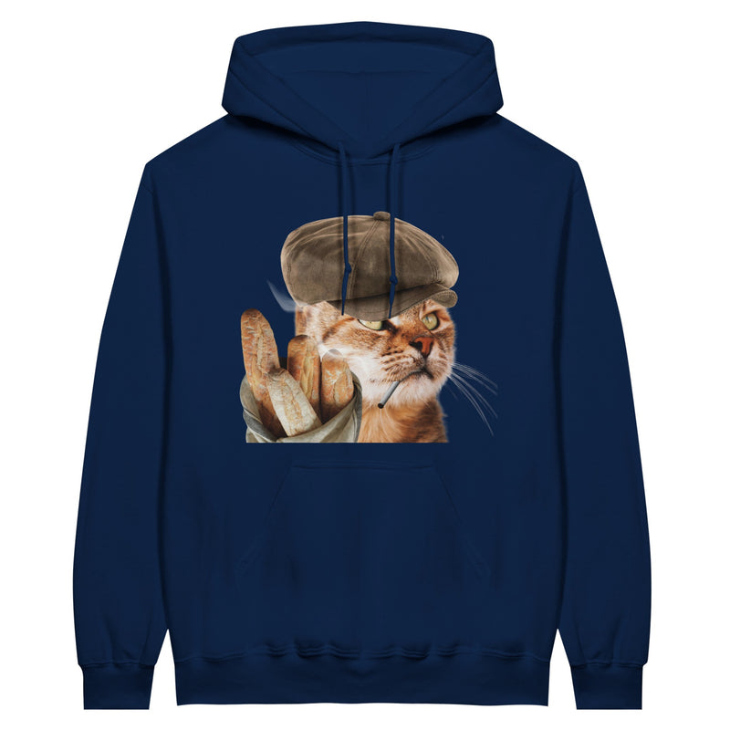 Sudadera con Capucha Unisex Estampado de Gato "Le Chat Parisien" Michilandia | La tienda online de los fans de gatos