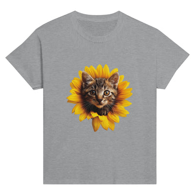 Camiseta Junior Unisex Estampado de Gato "Miau Solar" Michilandia