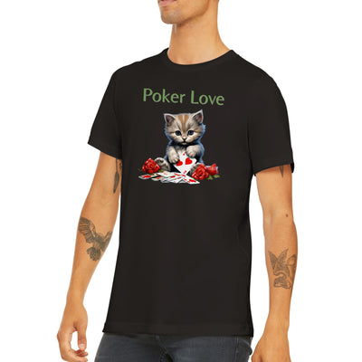 Camiseta unisex estampado de gato "Poker Love" Gelato