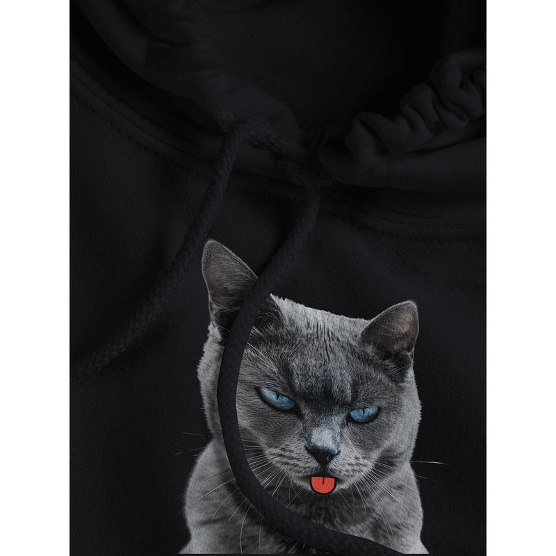 Sudadera con Capucha Unisex Estampado de Gato "Burla Felina" Michilandia