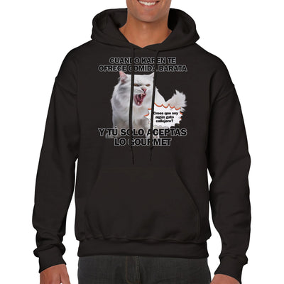 Sudadera con Capucha Unisex Estampado de Gato 