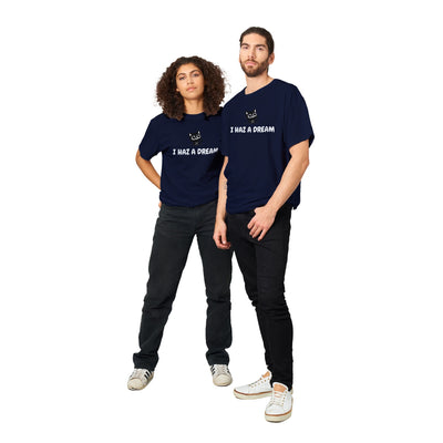 Camiseta Unisex Estampado de Gato "Sueños de Miau" Michilandia | La tienda online de los fans de gatos