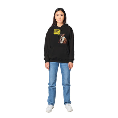 Sudadera con Capucha Unisex Estampado de Gato "Mahatma Michi Gandhi" Michilandia | La tienda online de los amantes de gatos