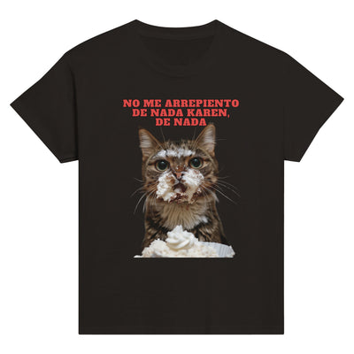 Camiseta Junior Unisex Estampado de Gato "Dulce Travieso" Michilandia | La tienda online de los fans de gatos