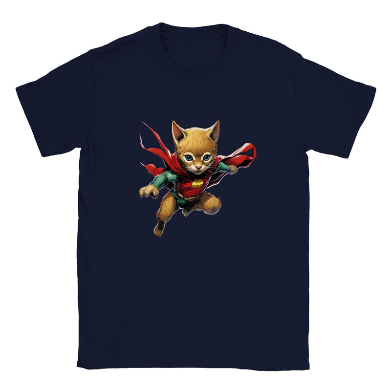 Camiseta unisex estampado de gato "Gotham Fluffy Guardian" Gelato