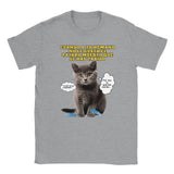 Camiseta unisex estampado de gato "Regalo Incomprendido" Michilandia | La tienda online de los amantes de gatos