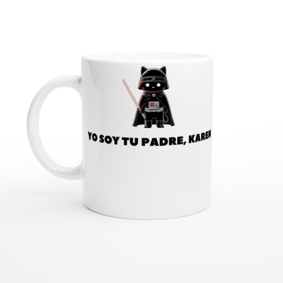 Taza Blanca con Impresión de Gato 