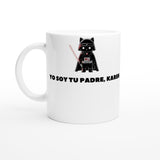 Taza Blanca con Impresión de Gato "Darth Miau" Michilandia | La tienda online de los fans de gatos