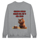 Sudadera Unisex Estampado de Gato "Dilema Dulce" Michilandia | La tienda online de los fans de gatos