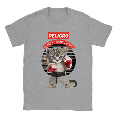 Camiseta unisex estampado de gato "Peligro" Gelato