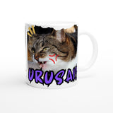 Taza Blanca con Impresión de Gato "Urusai!" Michilandia | La tienda online de los amantes de gatos