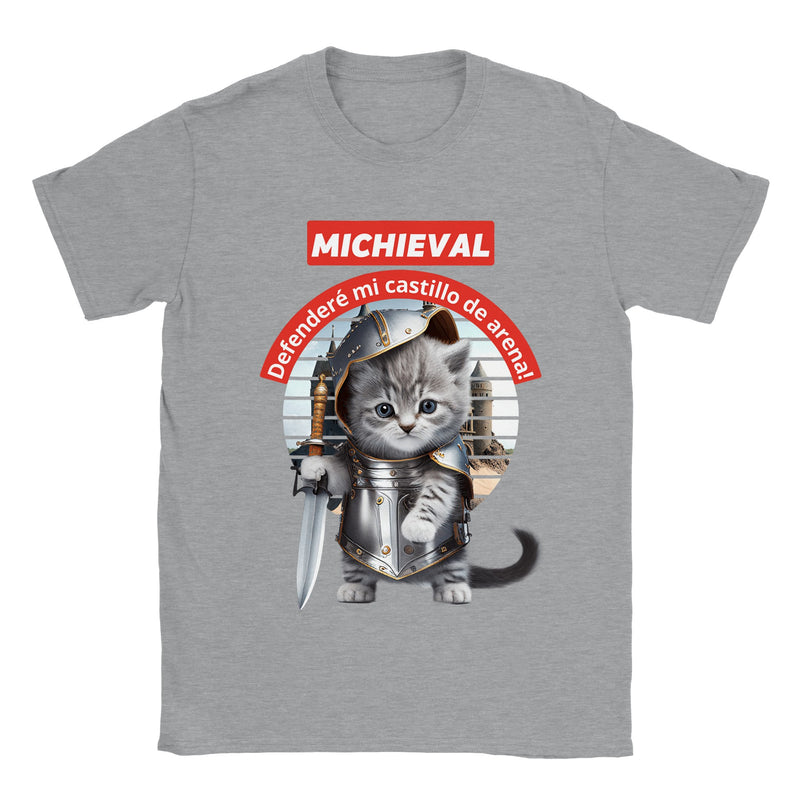 Camiseta unisex estampado de gato "Michieval" Gelato