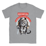 Camiseta unisex estampado de gato "Michieval" Gelato