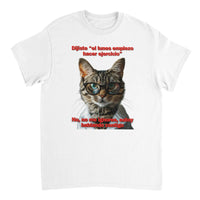 Camiseta unisex estampado de gato "Promesa de Ejercicio" Michilandia | La tienda online de los fans de gatos