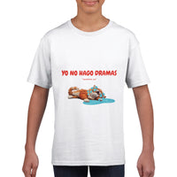 Camiseta Junior Unisex Estampado de Gato "Drama Queen" Michilandia