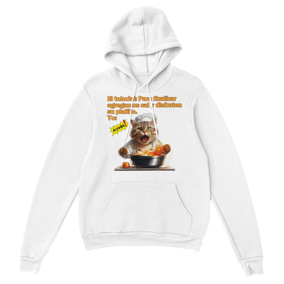 Sudadera con Capucha Unisex Estampado de Gato "Chef en Apuros" Michilandia | La tienda online de los fans de gatos