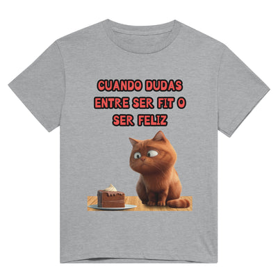 Camiseta Unisex Estampado de Gato "Dilema Dulce" Michilandia | La tienda online de los fans de gatos