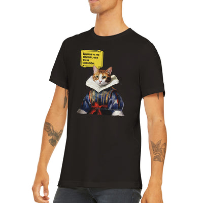 Camiseta unisex estampado de gato "William Michi Shakespeare" Michilandia | La tienda online de los amantes de gatos