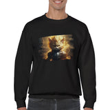 Sudadera Unisex Estampado de Gato "El Último Saiyajin Felino" Michilandia | La tienda online de los fans de gatos