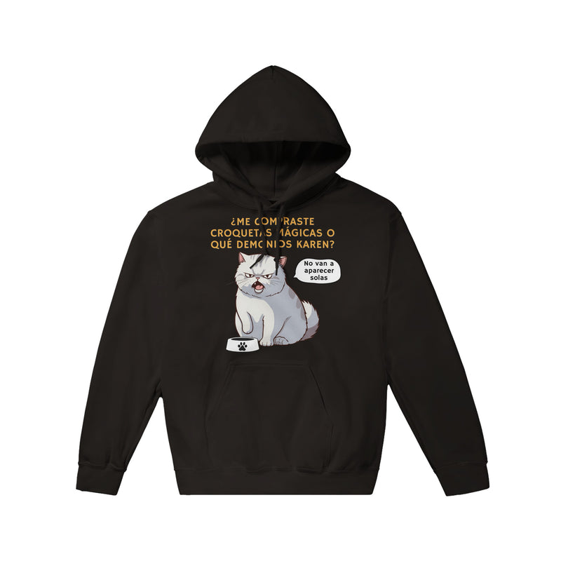 Sudadera con Capucha Unisex Estampado de Gato "Croquetas Mágicas" Michilandia | La tienda online de los fans de gatos