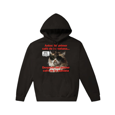 Sudadera con Capucha Unisex Estampado de Gato "Amanecer Grumpy" Michilandia | La tienda online de los fans de gatos