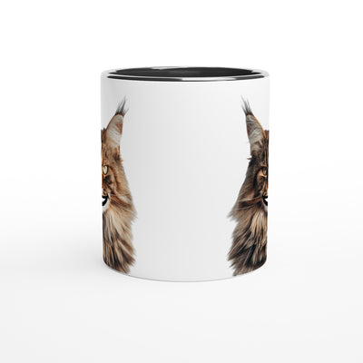 Taza bicolor con Impresión de Gato "Sonrisa de Maine Coon" Michilandia