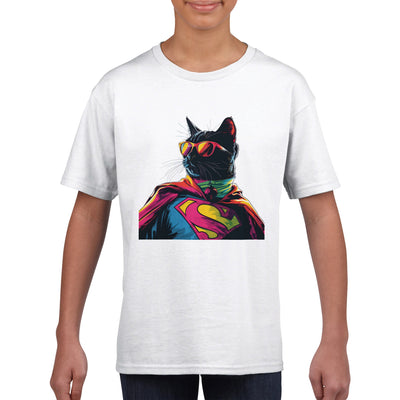 Camiseta Junior Unisex Estampado de Gato 