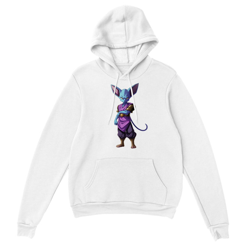 Sudadera con capucha unisex estampado de gato "Beerus el Travieso" Gelato