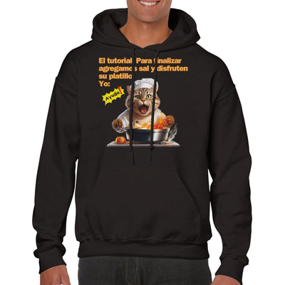 Sudadera con Capucha Unisex Estampado de Gato 