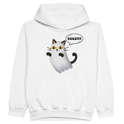 Sudadera con capucha júnior estampado de gato 