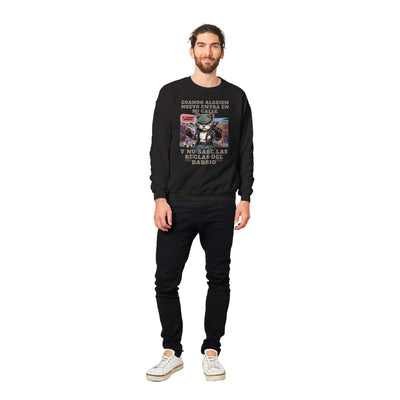 Sudadera Unisex Estampado de Gato "El Chico Malo Miau" Michilandia | La tienda online de los fans de gatos