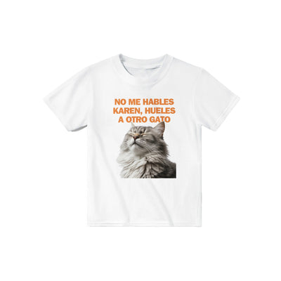 Camiseta Junior Unisex Estampado de Gato "Indignación Felina" Michilandia | La tienda online de los fans de gatos