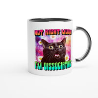 Taza Bicolor con Impresión de Gato "Momento de Distancia" Michilandia